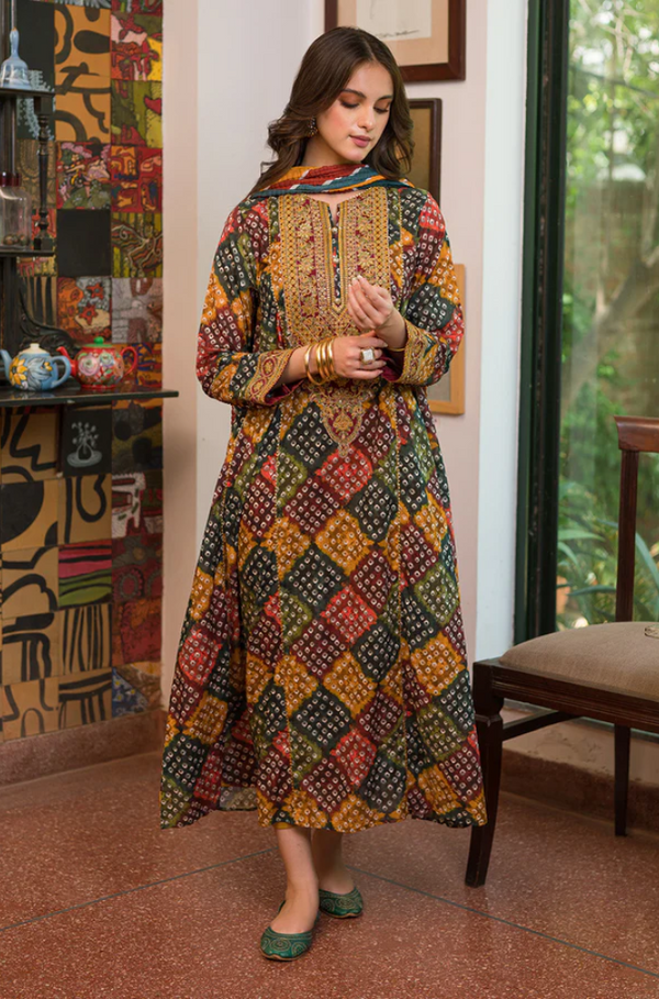3 Piece - Lawn Digital Print Dress - SOH008
