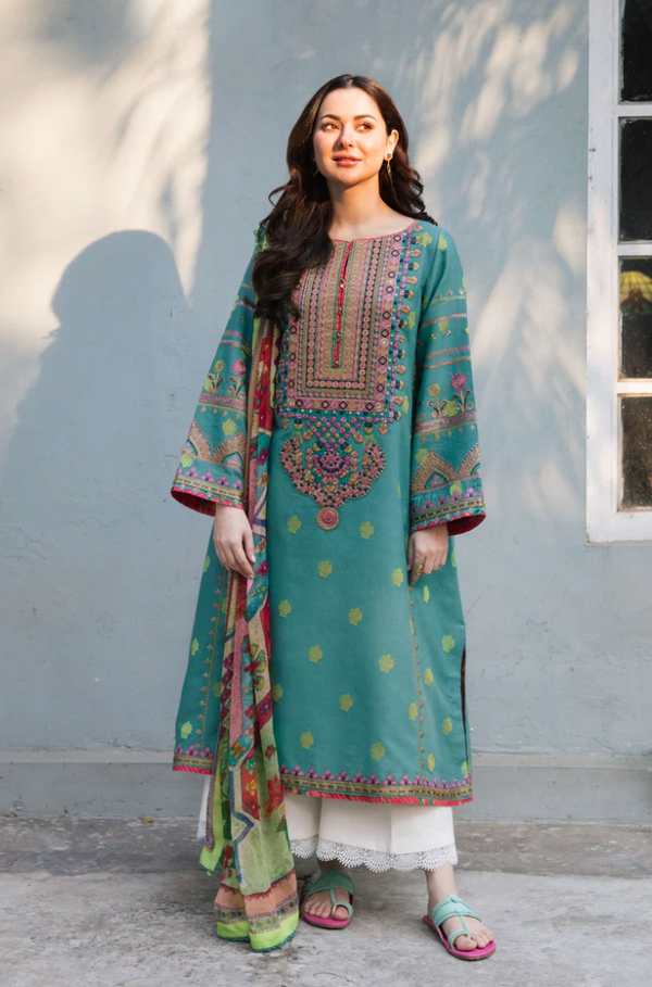 3 Piece - Lawn Embroidered Suit - SOH041